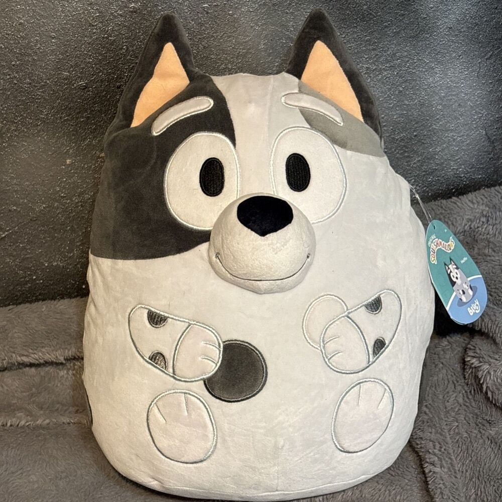 Bluey Muffin The Gray Healer Dog 12 Inch Squishmallows Stuff Plush BNWT HTF 14”